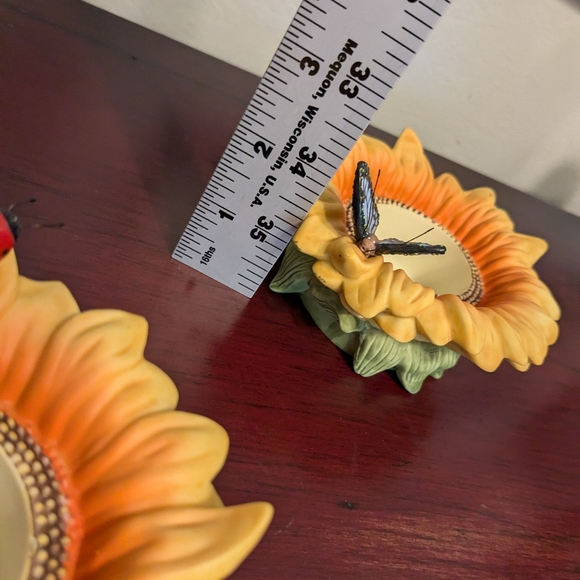 PARTYLITE Sunflower Buddies Ladybug & Butterfly 2 TEA LIGHT Votive CANDLE HOLDER - Picture 7 of 13